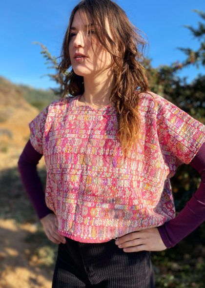 Original Huipil Vintage Pink