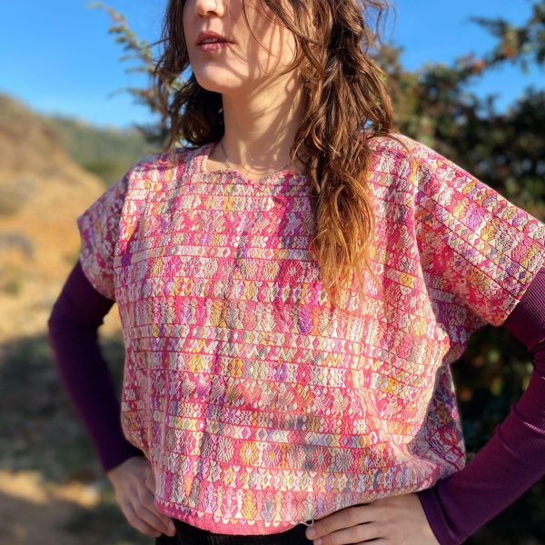 Original Huipil Vintage Pink