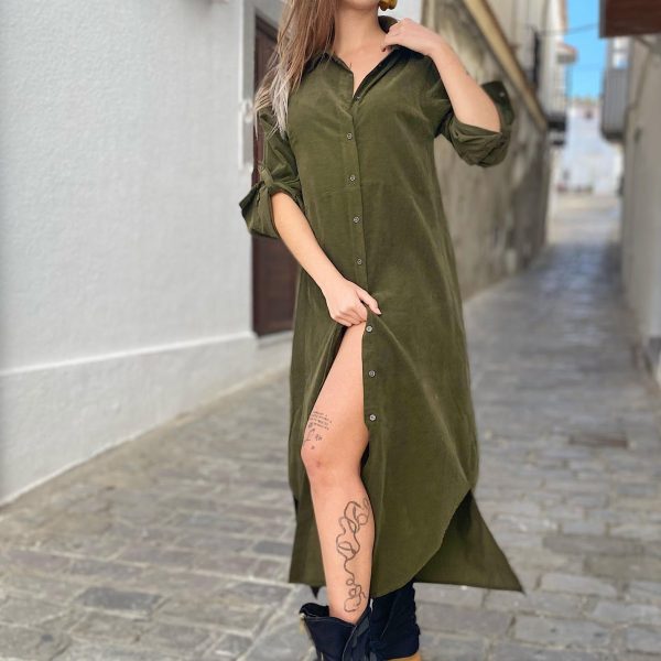 Vestido Pana Verde