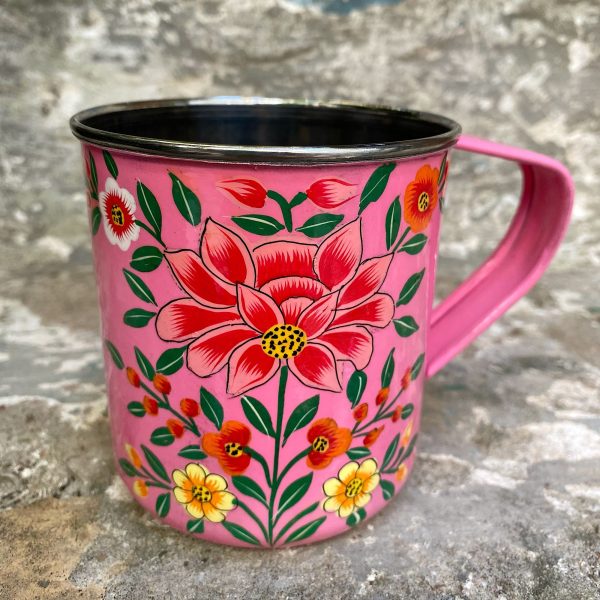 Taza Eco-Friendly Acero Inox Rosa Tropical