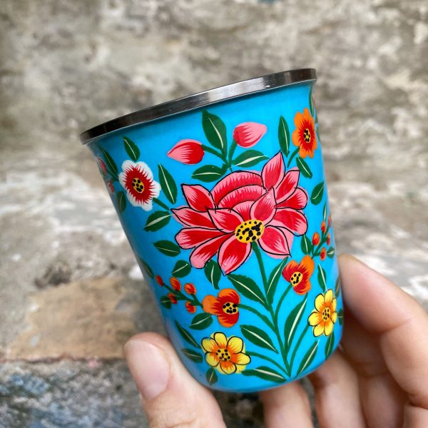 Vaso Pequeño Eco-Friendly Acero Inox Azul