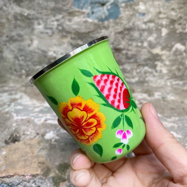 Vaso Pequeño Eco-Friendly Acero Inox Verde Tropical