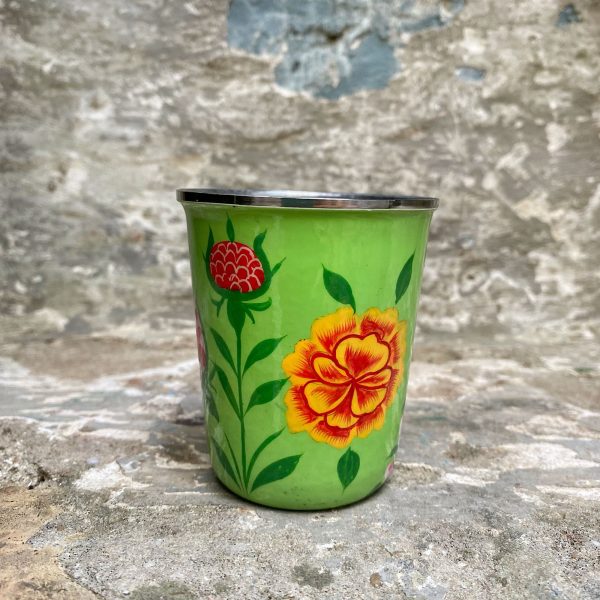 Vaso Pequeño Eco-Friendly Acero Inox Verde Tropical
