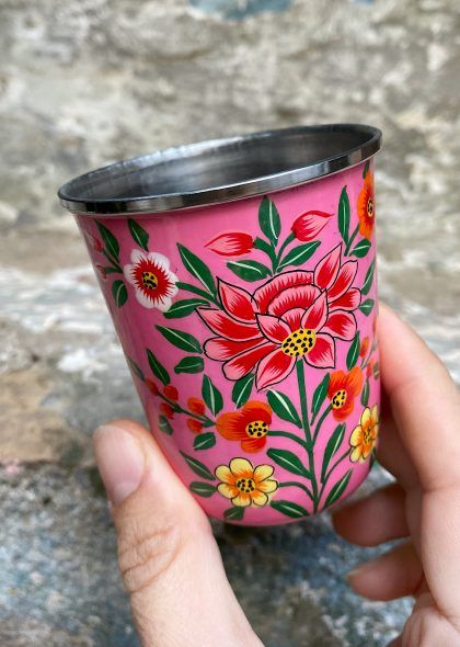 Vaso Pequeño Eco-Friendly Acero Inox Rosa