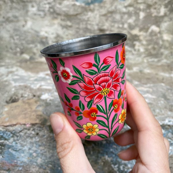 Vaso Pequeño Eco-Friendly Acero Inox Rosa