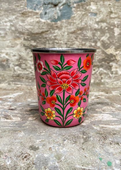 Vaso Pequeño Eco-Friendly Acero Inox Rosa