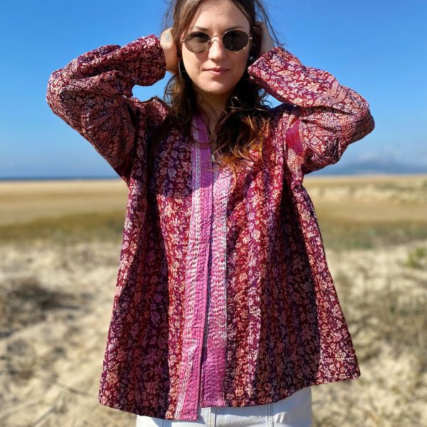Chaqueta KANTA Seda Vintage Rosa