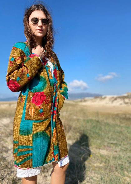 Kimono Vintage Algodón Otoño