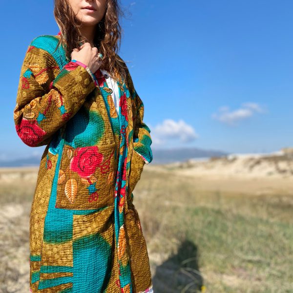 Kimono Vintage Algodón Otoño