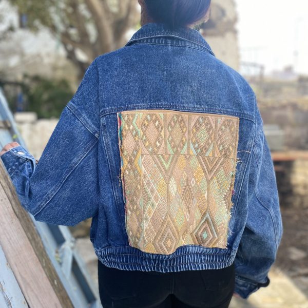 Chaqueta denim up-cycling vintage Huipil Duranta