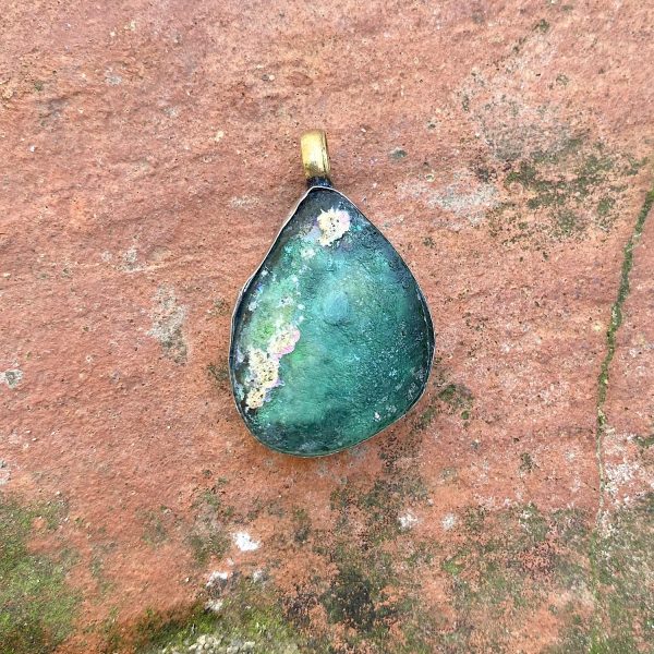Colgante Cristal Romano Verde