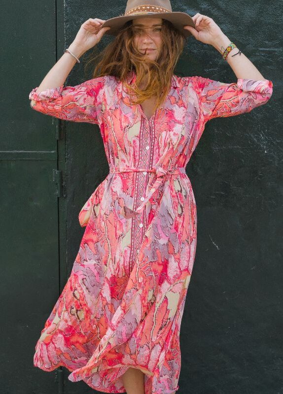 Camisero seda rosa oro