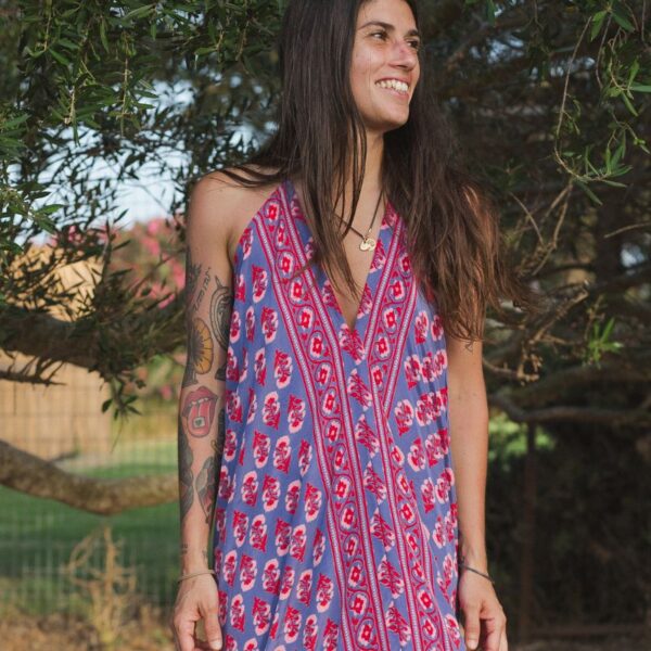 Magic dress seda India morado