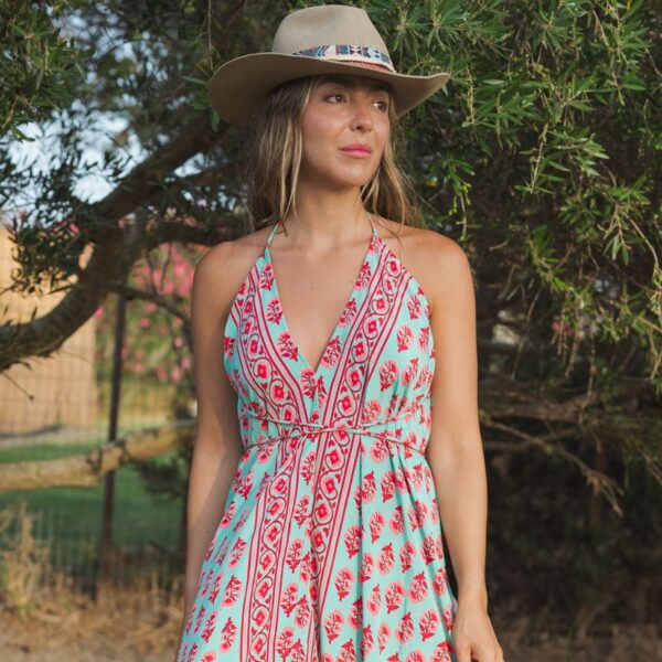 Magic dress seda india verde